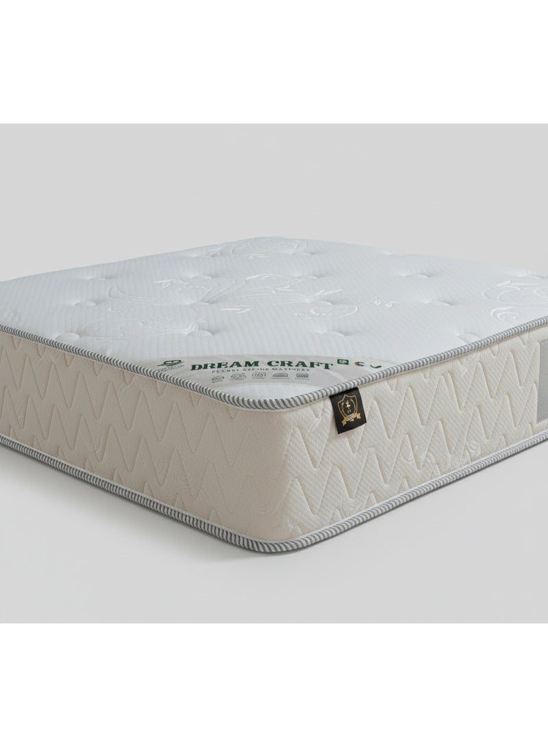 ريكسال هوم **مرتبة Rexal Home Dream Craft بنوابض جيبية 7 مناطق 90 × 200 × 24 سم – متوسطة الصلابة، سرير مفرد، عزل الحركة، قماش محبوك فاخر مع طبقات فوم مريحة** - Image 3